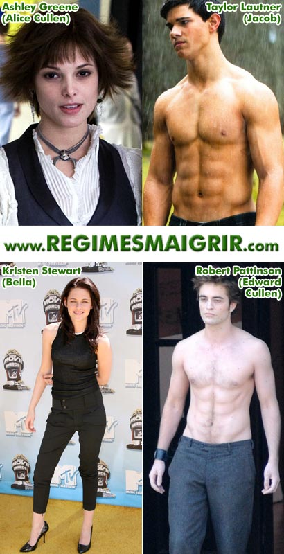 Que font les protagonistes de la série Twilight afin de conserver la forme et rester minces ?