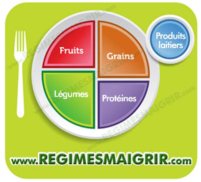 Assiette type d'un repas équilibré