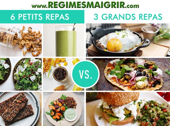 Vous pouvez prendre 6 repas légers au lieu de 3 repas copieux chaque jour