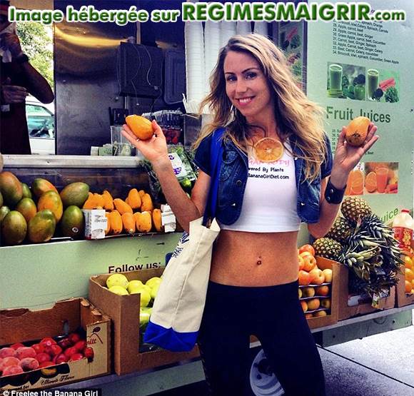 La Banana Girl ne reçoit aucun soutien de professionnels de la nutrition mais cela n'a pas l'air de la déranger