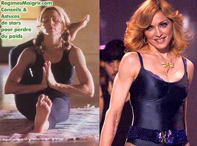 Madonna fait du yoga pour accompagner son rgime macrobiotique