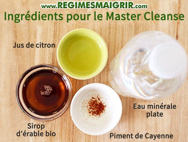 Ingrdients de la cure dtox Master Cleanse