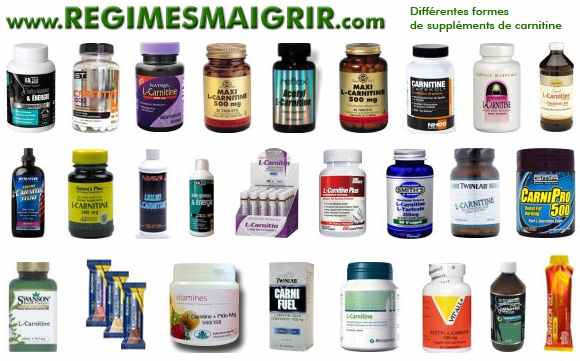 Diverses formes de supplments de carnitine