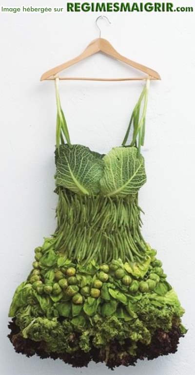 Une robe entirement faite de lgumes  croquer