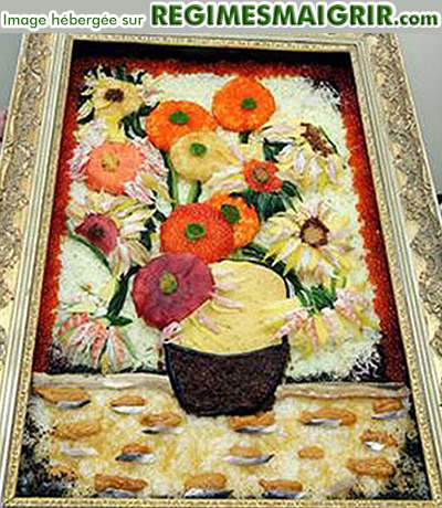 Une peinture de Van Gogh reconstitue par des sushi