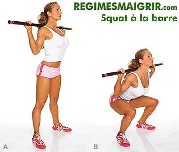 Le squat  la barre aide bien  raffermir les muscles glutaux