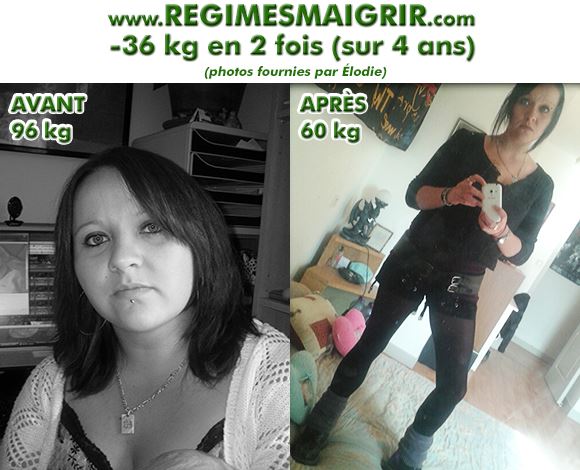 Transformation d'Elodie avec 36 kg de perdus aprs deux grossesses