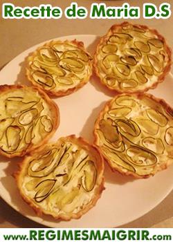 Photo d'une tarte allge aux courgettes et au chvre frais