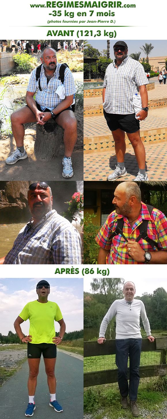 Jean-Pierre a maigri de trente-cinq kg en sept mois tout en ne se privant de rien et en faisant du sport régulièrement