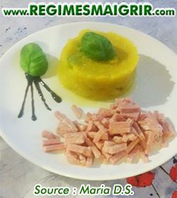 Photo du plat de pure de courgettes au potiron