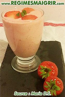 Photo du dessert smoothie aux fraises