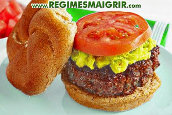 Hamburger au guacamole