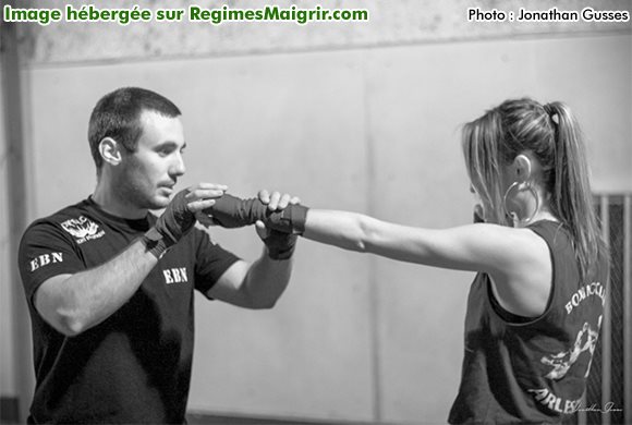 Un direct en boxe anglaise