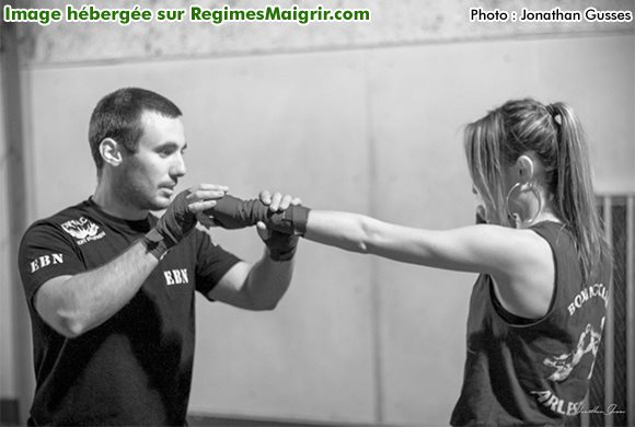 Un direct en boxe anglaise