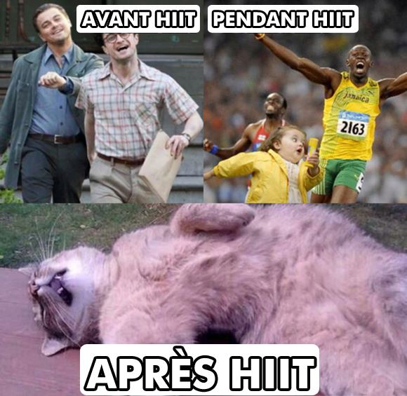 Les pratiquants sont souvent motivs avant de s'entraner en HIIT, euphoriques pendant mais extnus aprs la sance