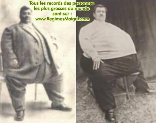 Ren REMOND, le franais le plus gros de l'histoire, pesa environ 311 kilogrammes. Il tait surnomm le Colosse Jurassien